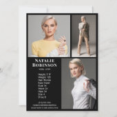 Model Actor 3 Photo Pro Comp Kaart Sjabloon Zwart (Voorkant)