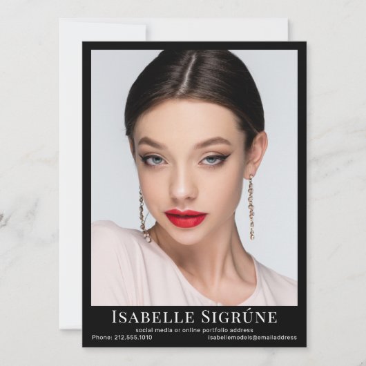 Model Actor 4 Foto 5.5x7.5 Comp Kaart Sjabloon (Voorkant)