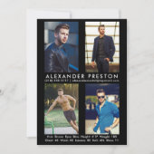 Model Actor 4 Foto Comp Kaart 5x7 zwart (Voorkant)