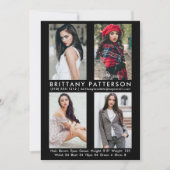 Model Actor 4 Foto Comp Kaart 5x7 zwart (Voorkant)