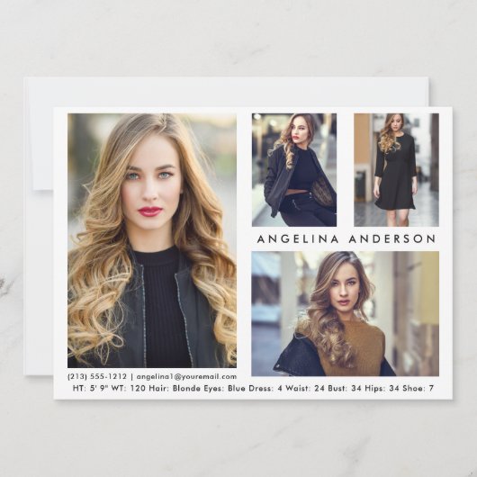Model Actor 4 Foto Comp Kaart - Whore Front (Voorkant)