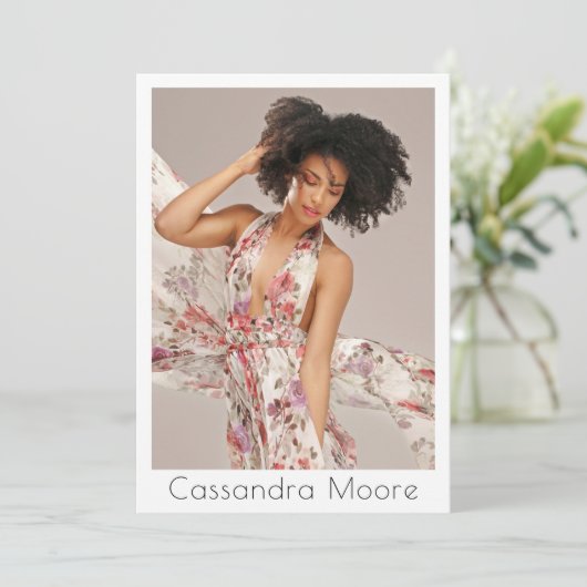 Model Actor 4 Foto Tweezijdige Comp Kaart Sjabloon (Staand voorkant)