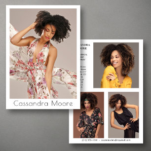 Model Actor 4 Foto Tweezijdige Comp Kaart Sjabloon