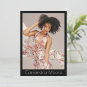 Model Actor 4 Foto Tweezijdige Comp Kaart Sjabloon (Staand voorkant)