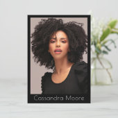 Model Actor 4 Foto Tweezijdige Comp QR Sjabloon Kaart (Staand voorkant)