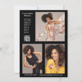 Model Actor 4 Foto Tweezijdige Comp QR Sjabloon Kaart (Achterkant)