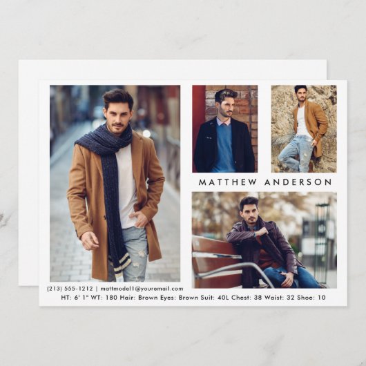 Model Actor 4 Foto - Whore Front Comp Kaart (Voorkant / Achterkant)