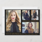 Model Actor 4 Photo Comp Kaart - Black Gold Front (Voorkant)