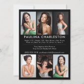 Model Actor 5.5x7.5 Pro Comp/Zed Kaart 7 Foto (Achterkant)