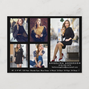 Model Actor 5 Briefkaart van de Comp-fotokaart Blk