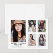 Model Actor 5 Foto Comp Kaart Wit Briefkaart (Voorkant / Achterkant)