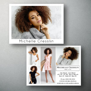 Model Actor 5 Foto Tweezijdige Comp Kaart Sjabloon