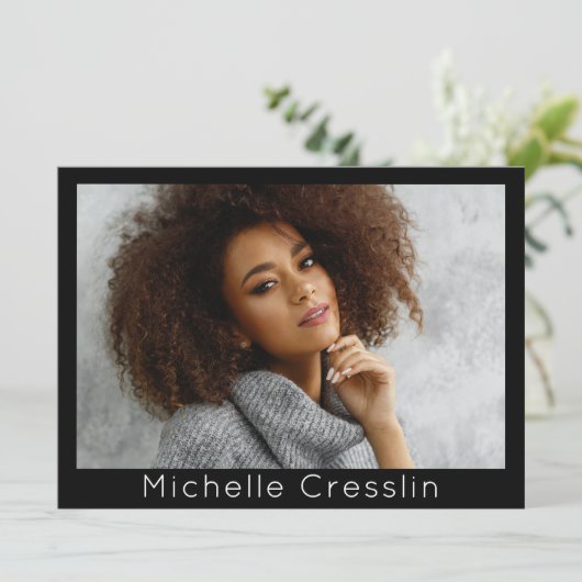 Model Actor 5 Foto Tweezijdige Comp Kaart Sjabloon (Staand voorkant)