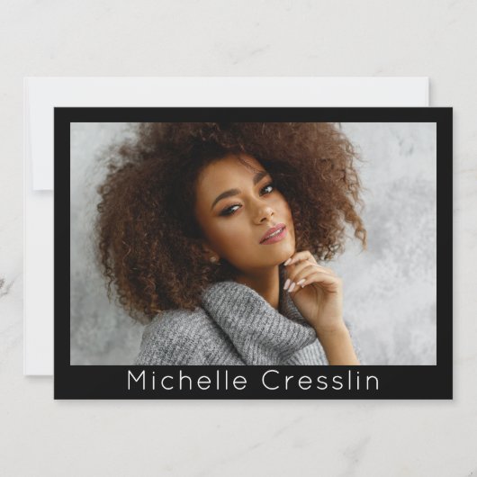 Model Actor 5 Foto Tweezijdige Comp Kaart Sjabloon (Voorkant)