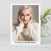 Model Actor 5 Fotoportfolio Comp Kaart Sjabloon (Staand voorkant)