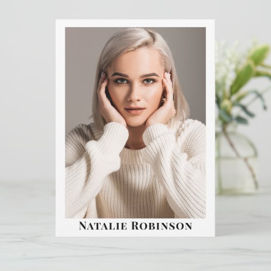 Model Actor 5 Fotoportfolio Comp Kaart Sjabloon (Staand voorkant)