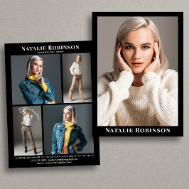 Model Actor 5 Fotoportfolio Comp Kaart Sjabloon