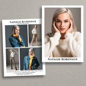Model Actor 5 Fotoportfolio Comp Kaart Sjabloon