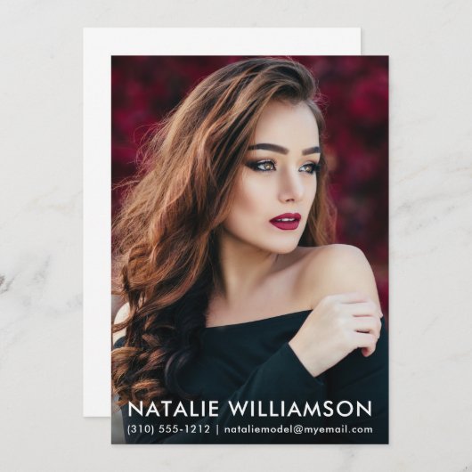 Model Actor 5x7 Comp Kaart 1 Foto (Voorkant / Achterkant)