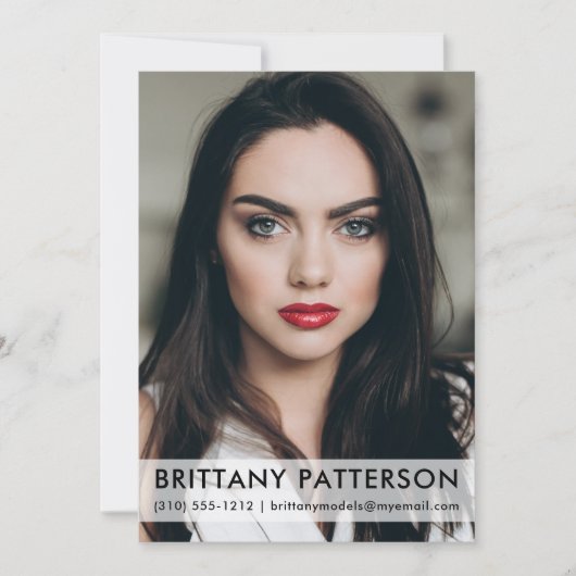 Model Actor 5x7 Comp Kaart 1 Photo Wit (Voorkant)