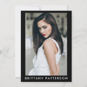 Model Actor 5x7 Comp Kaart 4 Foto terug Blk (Voorkant)