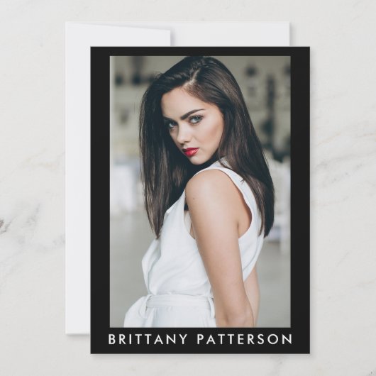 Model Actor 5x7 Comp Kaart 4 Foto terug Blk (Voorkant)