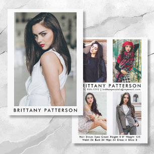 Model Actor 5x7 Comp Kaart 4 Foto terug WAT