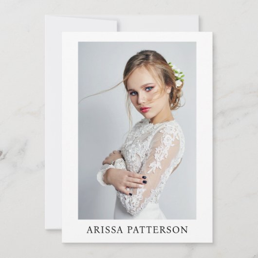 Model Actor 5x7 Comp SED Kaart QR 4 Foto 2 Sided (Voorkant)