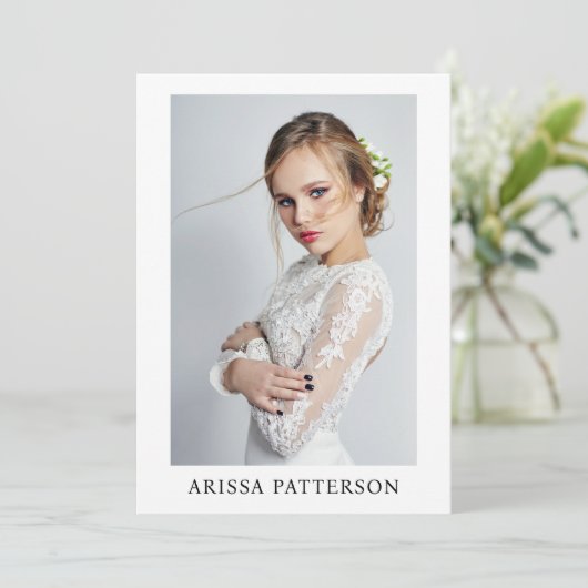 Model Actor 5x7 Comp SED Kaart QR 4 Foto 2 Sided (Staand voorkant)