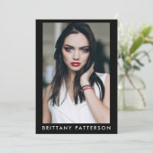 Model Actor 5x7 Comp SED Kaart QR 5 Foto 2 Sided (Staand voorkant)