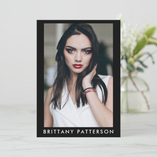 Model Actor 5x7 Comp SED Kaart QR 5 Foto 2 Sided (Staand voorkant)