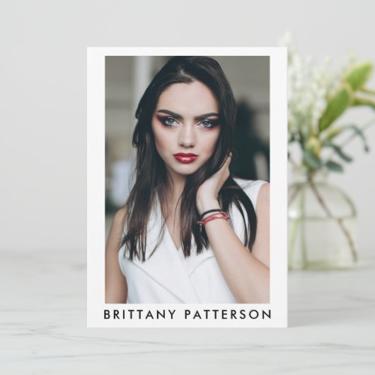 Model Actor 5x7 Comp SED Kaart QR 5 Foto 2 Sided (Staand voorkant)