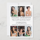 Model Actor 5x7 Comp Zed Card 7 Foto 2 Sided Kaart (Achterkant)