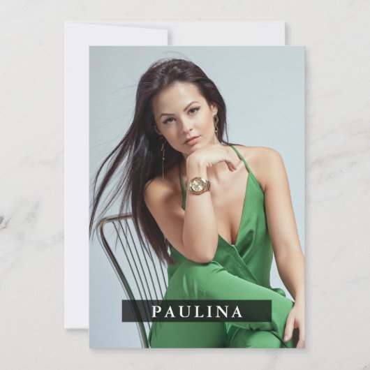 Model Actor 5x7 Comp/Zed Card 7 Foto 2 Sided Kaart (Voorkant)