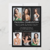 Model Actor 5x7 Comp/Zed Card 7 Foto 2 Sided Kaart (Achterkant)