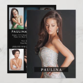 Model Actor 5x7 Comp Zed Card 7 Foto 2 Sided Kaart (Voorkant / Achterkant)