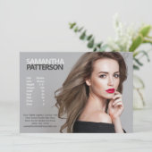 Model Actor 5x7 Comp Zed Kaart 1 Fotosjabloon (Staand voorkant)