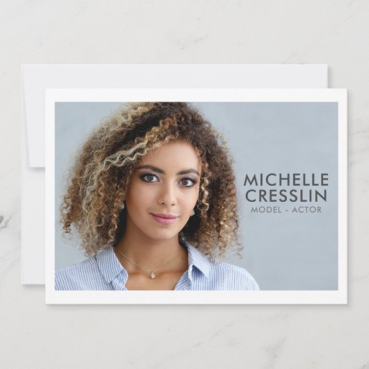 Model Actor 5x7 Comp Zed Kaart 3 Foto terug (Voorkant)