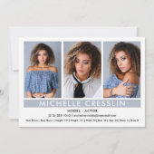 Model Actor 5x7 Comp Zed Kaart 3 Foto terug (Achterkant)