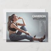 Model Actor 5x7 Comp Zed Kaart, dubbelzijdig Kaart (Voorkant)