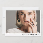 Model Actor 6 Foto Comp Kaart Sjabloon met QR (Voorkant)