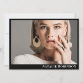 Model Actor 6 Foto Comp Kaart Sjabloon met QR (Voorkant)