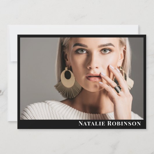 Model Actor 6 Foto Comp Kaart Sjabloon met QR