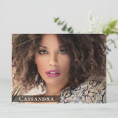 Model Actor 6 Foto Tweezijdige Comp Kaart Sjabloon (Staand voorkant)