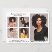 Model Actor 6 Foto Tweezijdige Comp Kaart Sjabloon (Achterkant)