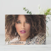 Model Actor 6 Foto Tweezijdige Comp Kaart Sjabloon (Staand voorkant)