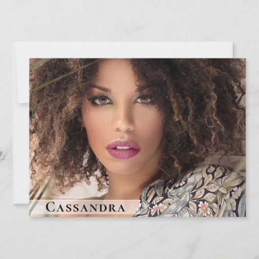 Model Actor 6 Foto Tweezijdige Comp Kaart Sjabloon (Voorkant)