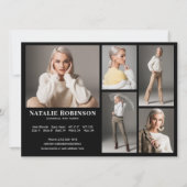 Model Actor 6 Fotoportfolio Comp Kaart Sjabloon (Achterkant)