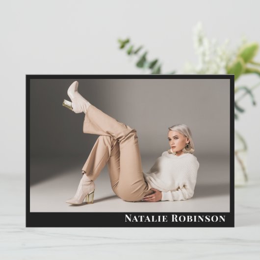 Model Actor 6 Fotoportfolio Comp Kaart Sjabloon (Staand voorkant)