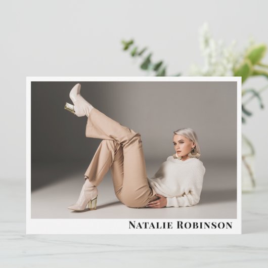 Model Actor 6 Photo Comp Kaart Portfolio Sjabloon (Staand voorkant)